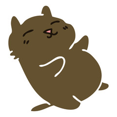 quirky hand drawn cartoon cat