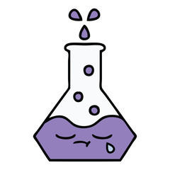 cute cartoon science beaker