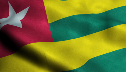 Togo Waving Flag in 3D