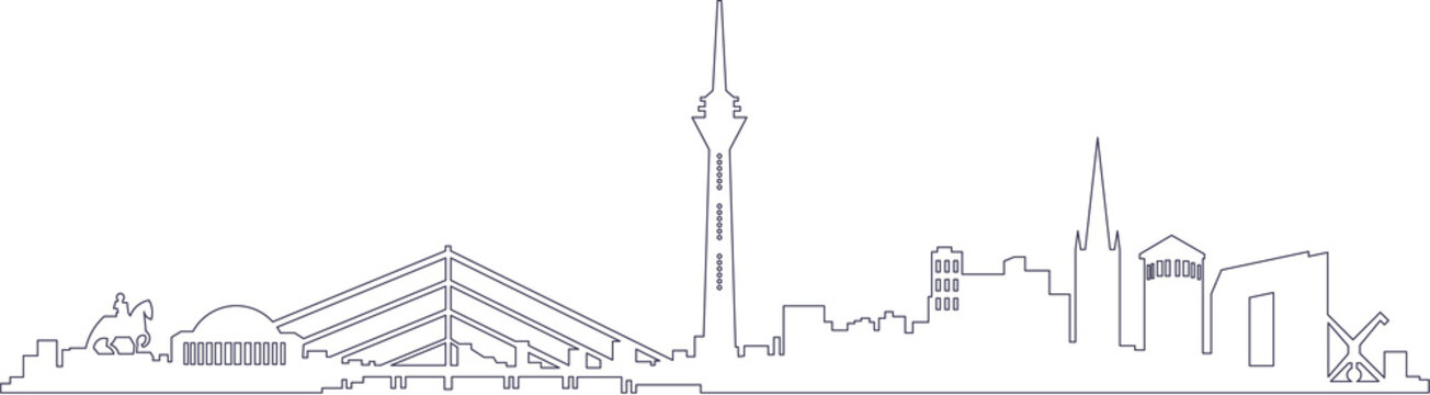 Skyline von Düsseldorf, NRW inkl. Fernsehturm
