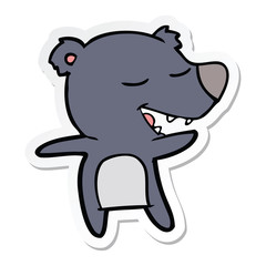 Fototapeta premium sticker of a cartoon bear
