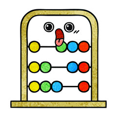 retro grunge texture cartoon abacus