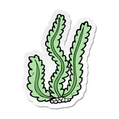 sticker of a cartoon seaweed