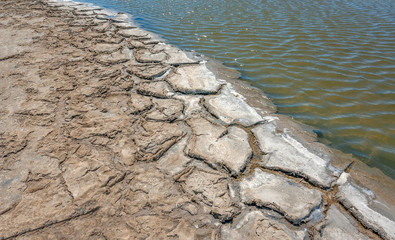 brine lagoon closeup