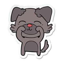 sticker of a cartoon dog