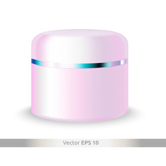 Mock-up mockup vector - plastic jar for body or face cream isolated.