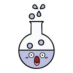 cute cartoon test tube