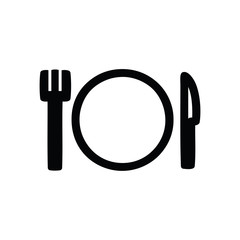 knife fork and plate icon