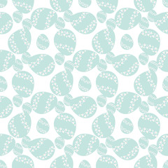 Pattern for Easter from turquoise eggs with patterns.