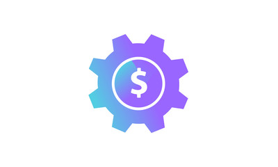 setting icon concept,setting icon with dollar icon. modern gradient style vector icon