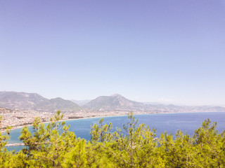 Obraz premium landscape with mountains and blue sky