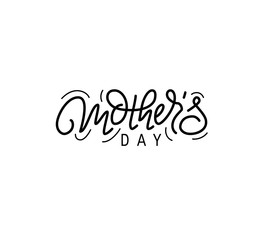Mothers day lettering written by brush pen