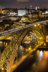 Dom Luis bridge across the Douro river in Porto