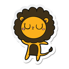 sticker of a cartoon lion