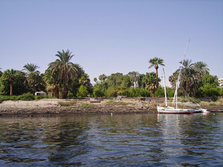 Egypte, felouques sur le Nil