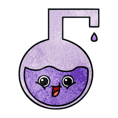 retro grunge texture cartoon science experiment