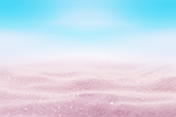 Marine pink sand background. Beach holiday summertime.