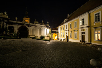 Fototapeta na wymiar Night view of Mikulov, South Moravia, Czech republic