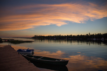 Sunset on the lake,  The Bruce Peninsula