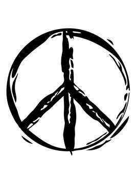 peace symbol frieden liebe zeichen krieg leben hippie protest pinselstriche cool
