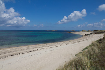 Fototapeta na wymiar Sandy beach on Herm, Channel islands