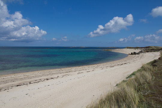 Sandy Beach On Herm, Channel Islands