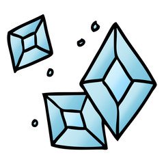 gradient cartoon doodle of some diamonds