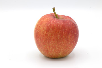 Red apple on white background