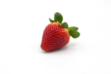 fresh strawberries isolated on white background