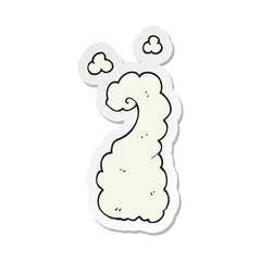 sticker of a cartoon puff of smoke