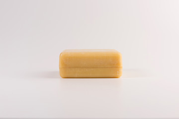 piece of natural soap isolated on a white background