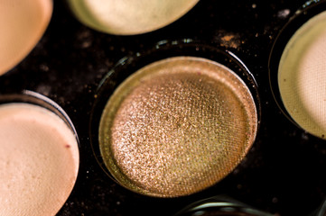 Women's make-up, decorative cosmetics - colorful eyeshadow palette