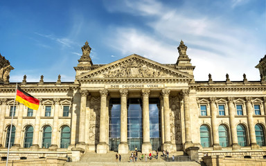 Fototapeta na wymiar German parliament (Reichstag) building in Berlin, Germany