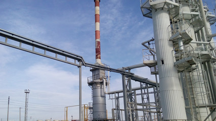 Distillation columns and heating furnace