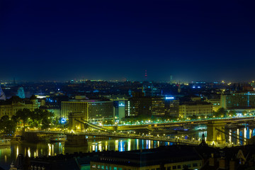 Fototapeta na wymiar Night over Budapest