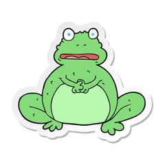 sticker of a cartoon frog