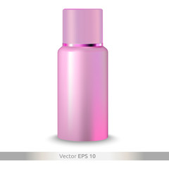 Cosmetic - plastic bottle for tonic or micellar water. Product packaging. health and beauty