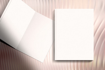 scene, stationery mock up for social media  with shadow. Background with sunlight