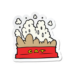 sticker of a cartoon cat food