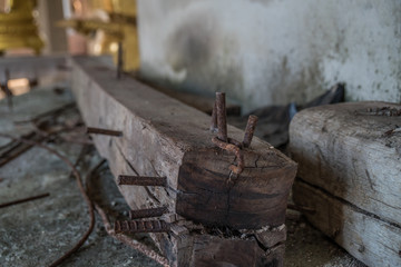 Building construction site and brick block building material