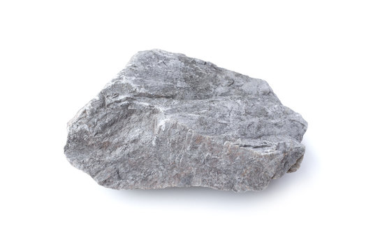 rock isolated on white background. gray stone isolated