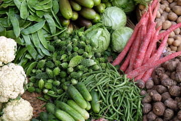 Vegetable market in Kolkata, India