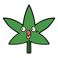 cute cartoon marijuana leaf