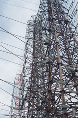 日本　電線　門真市　鉄塔