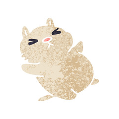 quirky retro illustration style cartoon cat