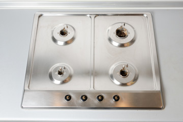 Clean and neat surface of gas stove