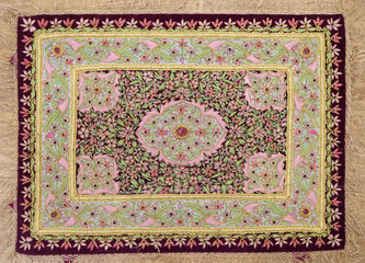 Carpet from wool and silk of classical design, Delhi, India