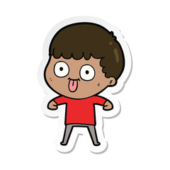 sticker of a cartoon man staring