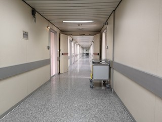 modern hospital corridor
