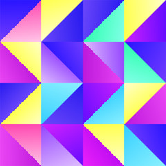 Bright Colors Geometric Trendy Triangle BG Design